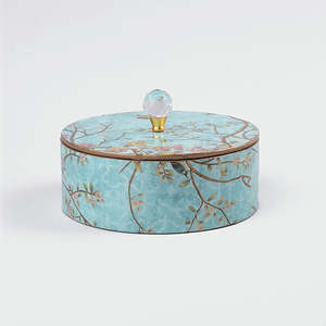 Exquisite Round Wooden <b>Storage</b> <b>Box</b> for Jewelry Organization - Product Image 3