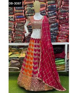 Les dernières femmes portent une fausse georgette Lehenga Choli Designer Chaniya Choli robes de mariée avec coutures disponibles pour les femmes portent - Product Image 1