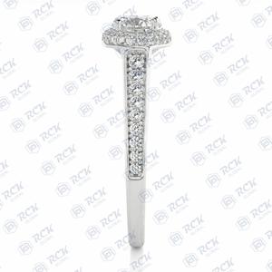 0.90 TCW Round Briliiant Cut Double Halo Moissanite <b>Ring</b> for Women/ Anniversary Gift <b>Ring</b> for Love Birthday Gift - Product Image 4