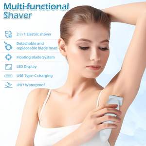 Afeitadora Eléctrica Recargable por USB para Mujer, Doble Cuchilla, Uso en Seco/Húmedo, Depilación sin Dolor, Resistente al Agua, para Rostro, Axilas y Zona del Bikini, para RV - Product Image 2