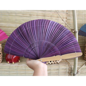 Abanico de Hoja de Palma/Abanicos Plegables de Papel de Bambú, Agarre Manual, Artesanía Vietnamita, Plegable, Coleccionable, Regalo, Recuerdos de Fiesta, Decoración DIY - Product Image 4