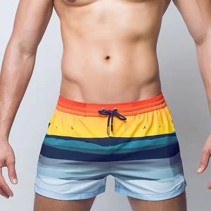 กางเกงขาสั้นรัดเอวยางยืดผ้าฝ้าย100% ผ้าโพลีเอสเตอร์ระบายอากาศได้ดีสไตล์ลำลองสีพื้น - Product Image 1