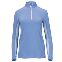 Hauts de base pour femmes équestres de qualité supérieure pour l'équitation, antibactériens, respirants, en tissu spandex/polyester, coupe ajustée