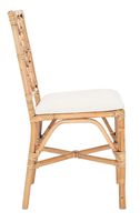 Chaise de salle à manger en rotin naturel fabriquée à la main avec coussin Sièges intérieurs et extérieurs élégants et durables