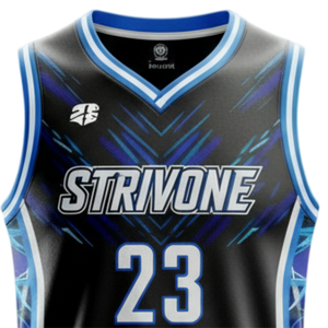 Conjunto de camiseta y pantalones cortos de baloncesto Strivone personalizado, uniforme de equipo sublimado para hombre, ropa deportiva de alta calidad, kit de entrenamiento de baloncesto - Product Image 2