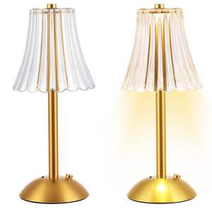 Lampe de table de bureau en métal LED rechargeable sans fil à commande tactile, à intensité variable, pour la maison, le bar, la chambre à coucher, luxe - Product Image 6