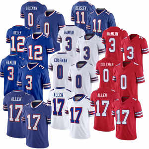 Camisetas de Fútbol Americano 17Josh Allen 3 Damar Hamlin 0 Keon Coleman 86 Dalton Kincaid VP Edición Limitada Cosidas 100% Poliéster - Product Image 2