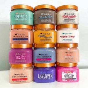 Exfoliante Corporal Orgánico de Azúcar y Manteca de Karité Tree Huts - Sin Fragancia, para Venta al por Mayor en Aromas Cotton Candy, Coco Colada y Tropic Glow - Product Image 5