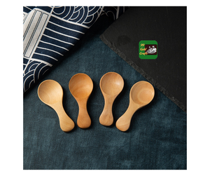 Mini cuchara de madera para tarro de café y caja de té, cuchara pequeña hecha a mano para condimentos con estilo japonés - Product Image 1