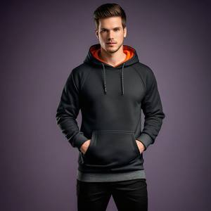 Venta al por mayor de alta calidad ecológica Unisex Sudadera con capucha Lisa personalizable su marca patrón de impresión de gran tamaño proveedores a granel - Product Image 3