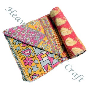 Couverture Kantha Gudari, couverture Kantha Gudari, vente en gros, fournisseur d'or, GD2050, couverture Kantha faite à la main, coton imprimé indien - Product Image 2