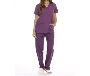 Tenues d'infirmières respirantes de haute qualité pour femmes, avec logo personnalisé, uniformes de travail droits pour hôpital - Product Image 1