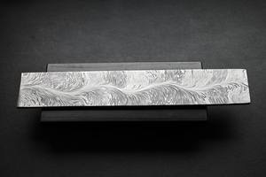 Barra de palanquilla con patrón de plumas de acero de Damasco hecha a mano personalizada Longitud total 12 pulgadas Ancho 2 pulgadas espesor 5mm - Product Image 5