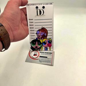 Plaques à cils professionnelles et mignonnes Power Puff Girls, étiquette privée, extension de cils, plaque en acrylique, cils magnétiques, cœur, carré, diamant - Product Image 1
