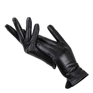 Gants de conduite d'hiver en cuir sur mesure de haute qualité avec logo personnalisé, imperméables, antidérapants et à doigts complets pour les conducteurs - Product Image 1