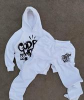ZHNE YU Custom Berkualitas Tinggi Desainer Mewah Hip Hop Tracksuit Pakaian Olahraga Bernapas 100% Katun Hoodie Polos untuk Pria Grosir