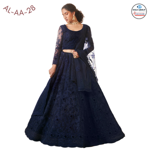 Magnifique Lehenga Choli Traditionnel pour Femme, Broderie Cordonnée Éblouissante, Ornements de Pierres Lourdes, Multicolore, en Soie, Satin et Polyester - Product Image 4