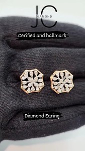 Fashion Design Women's 14k <b>Gold</b> Rhodium Plated Round Brilliant Cut Natural Diamond IGI Certified Romantic <b>Earrings</b> - Product Image 6