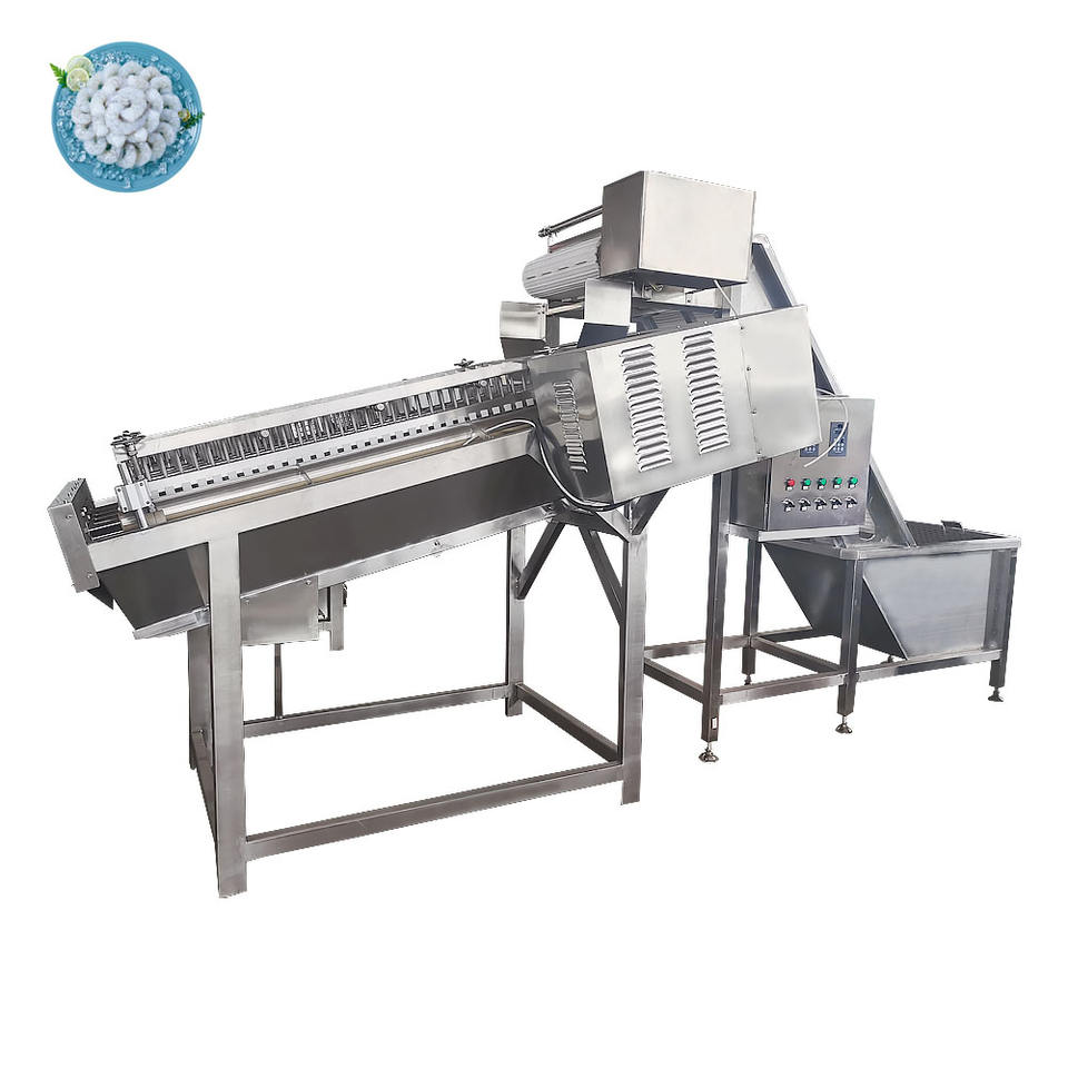 Prawn Meat Process Peeling System Prawn Processing Line Shrimp Shell Meat Separator ...