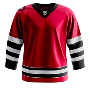 Service OEM sur mesure Maillot de hockey sur glace USA Séchage rapide et antibactérien Impression par sublimation Chemises de hockey à manches longues - Product Image 2