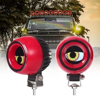 Perles de lentille de clignotement d'ange dynamique personnalisées 24v Pod Auto Red Demon Headlight Vehicle Car Decoration Led Devil Eyes Light pour tout-terrain