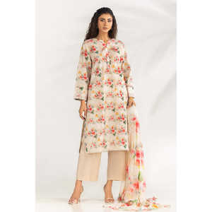 IUSTKSD-2219 Traje Casual de 3 Piezas con Estampado y Detalles Bordados, Transpirable y Elegante - Product Image 2