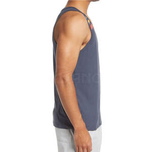 Camiseta sin mangas de entrenamiento de talla grande para hombre de alta calidad de Pakistán, Camiseta de punto de compresión informal transpirable de algodón/Bambú - Product Image 3