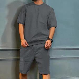 2025 New Summer Men <b>Set</b> Breathable Suit Short Sleeve T Shirt and Shorts Two Piece Twin <b>Set</b> Men 2 Piece Outfit Sport <b>Set</b> - Product Image 5
