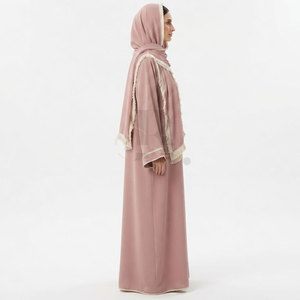 Robe de prière douce pour femmes, tenue de prière islamique musulmane modeste, longue, ample, avec capuche, pour un culte quotidien confortable - Product Image 4