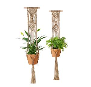 Macramé moderno para colgar plantas, maceta colgante de pared interior, cesta, soporte para maceta, Material de Metal para decoración del hogar, el mejor precio - Product Image 4