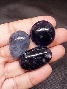 Pierres précieuses en vrac d'iolite violette bleue naturelle de qualité supérieure pour bagues pendentifs boucles d'oreilles utilisation - Product Image 6