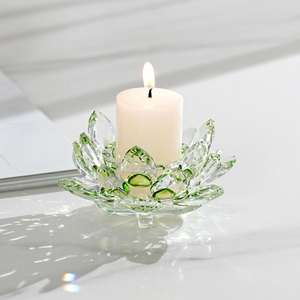 Factory direct-sale Crystal Lotus <b>Candle</b> Stand for home decorative - Product Image 2