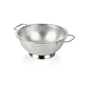 Rust proof stainless steel <b>metal</b> <b>colander</b> for long lasting durability pasta draining vegetables fruits washing - Product Image 2
