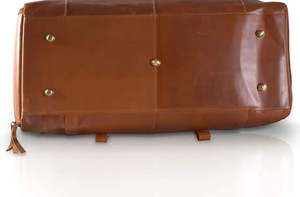 Handmade Large Foldable Genuine <b>Leather</b> Duffel <b>Bag</b> for <b>Travel</b> Outdoor Sports Gym Weekender Use - Product Image 6