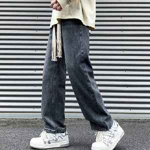 กางเกงยีนส์เอวยางยืดสำหรับผู้ชาย, กางเกงผ้าฝ้าย100% ระบายอากาศได้ดีพร้อมกระดุมตกแต่งสำหรับฤดูใบไม้ผลิฤดูร้อนฤดูใบไม้ร่วงฤดูหนาว - Product Image 2