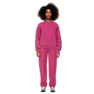 OEM-Sudadera lisa de cuello redondo para mujer, ropa para Parte Superior Femenina, con diseño de logotipo de marca personalizado, en color blanco, venta de fábrica - Product Image 4