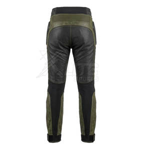 Pantalon de moto en cuir pour homme de haute qualité avec tissu respirant, doux et résistant, confortable à porter et doté de caractéristiques de sécurité - Product Image 4