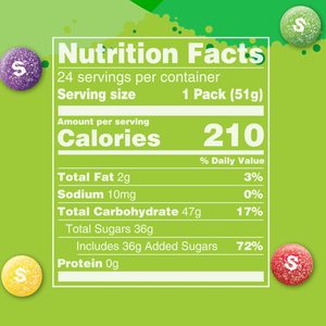 Caramelos Ácidos Skittles Sour Bolsa de 1.8 Onzas a Granel (Paquete de 24) - Product Image 6