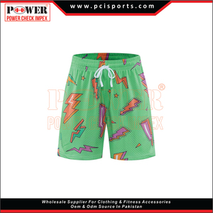 Pantalones cortos de baloncesto de doble malla lisos con estampado de aparejos personalizados para hombre y mujer - Product Image 5