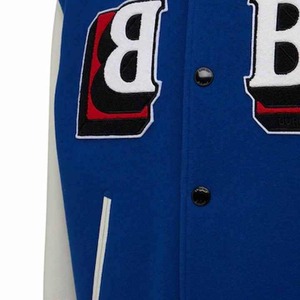 Veste universitaire Letterman en cuir véritable personnalisée de haute qualité pour hommes manteau de broderie de patchs en chenille à la mode - Product Image 3