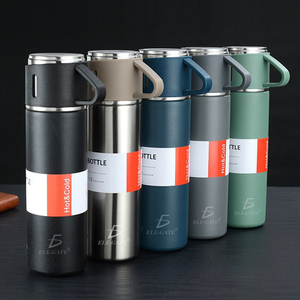 Thermos da Viaggio in Acciaio Inox da 500 ml per Tè e Caffè con Tazze Incluse, Bottiglia Termica di Alta Qualità - Product Image 1