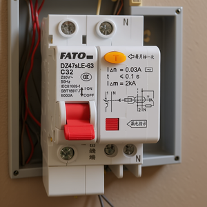 Disjoncteur différentiel Fato Dz47sle 63 C32 32A 30mA 1P+N pour usage domestique - Product Image 3