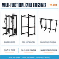 Machine Smith PR-0013 pour salle de sport à domicile avec arrêts de sécurité, suspension à ressorts et système de poulies à câble réglables pour l'entraînement musculaire