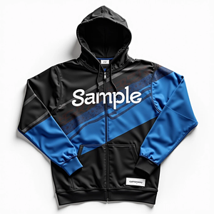 Sudadera con Capucha Sublimada de Invierno para Hombre, Sudadera Holgada de Forro Polar, Duradera, Personalizada, Estilo Urbano, Ecológica, Transpirable, de Poliéster/Algodón - Product Image 4