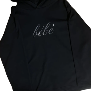 Sudadera con Capucha Negra Personalizada Extra Grande con Estampado de Personajes de Anime con Pedrería, Ropa Urbana Unisex, Sudadera de Algodón Grueso, Estilo Hip Hop, Otoño - Product Image 3