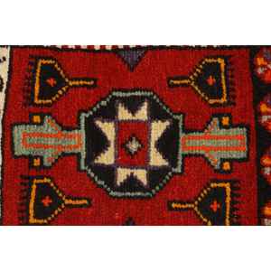 Tapis vintage 1,2 x 2,9 pieds, petit tapis turc, tapis en laine rouge à motifs floraux - Product Image 5