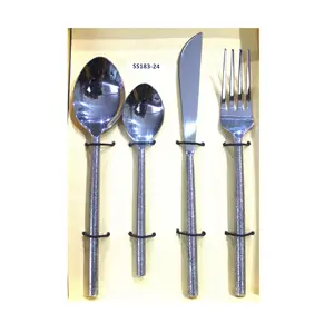 4-teiliges Metall-Edelstahl-Cutlery-Set für Hochzeitsfeier und Tischdekoration
