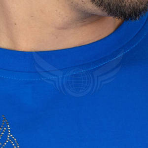 เสื้อยืดไรน์สโตนสำหรับผู้ชายเสื้อยืดออกกำลังกายพิมพ์ลายโลโก้ของคุณเอง - Product Image 5