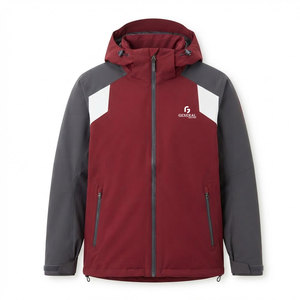 Veste de ski professionnelle à capuche pour homme, hiver, snowboard, extérieur, imperméable, respirante, séchage rapide, légère, nylon, polyester, devant - Product Image 1