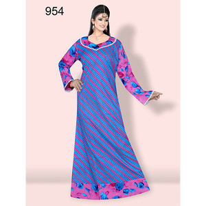 Designer Cotton <b>Kaftan</b> Women Handmade Long Maxi Wedding Dress Loose Fit Digital Print Moroccan Style Plus Size New <b>Summer</b> - Product Image 1